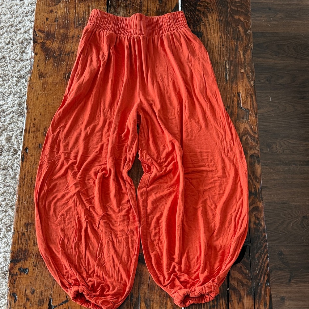 Free People Orange beach joggers